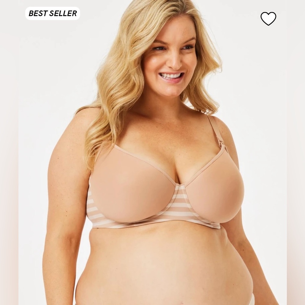 NWOT Cake Maternity Lamington T-Shirt Nursing Bra Beige 36DDD 36F - Picture 4 of 10